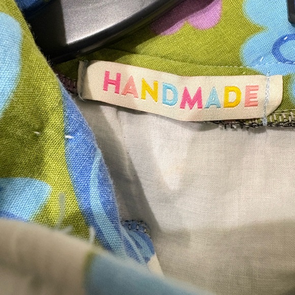 Handmade Upcycled Vintage Floral Quilted Jacket Size L Retro Flower Power OOAK" - Picture 5 of 5